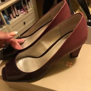 Burgundy ombré heels